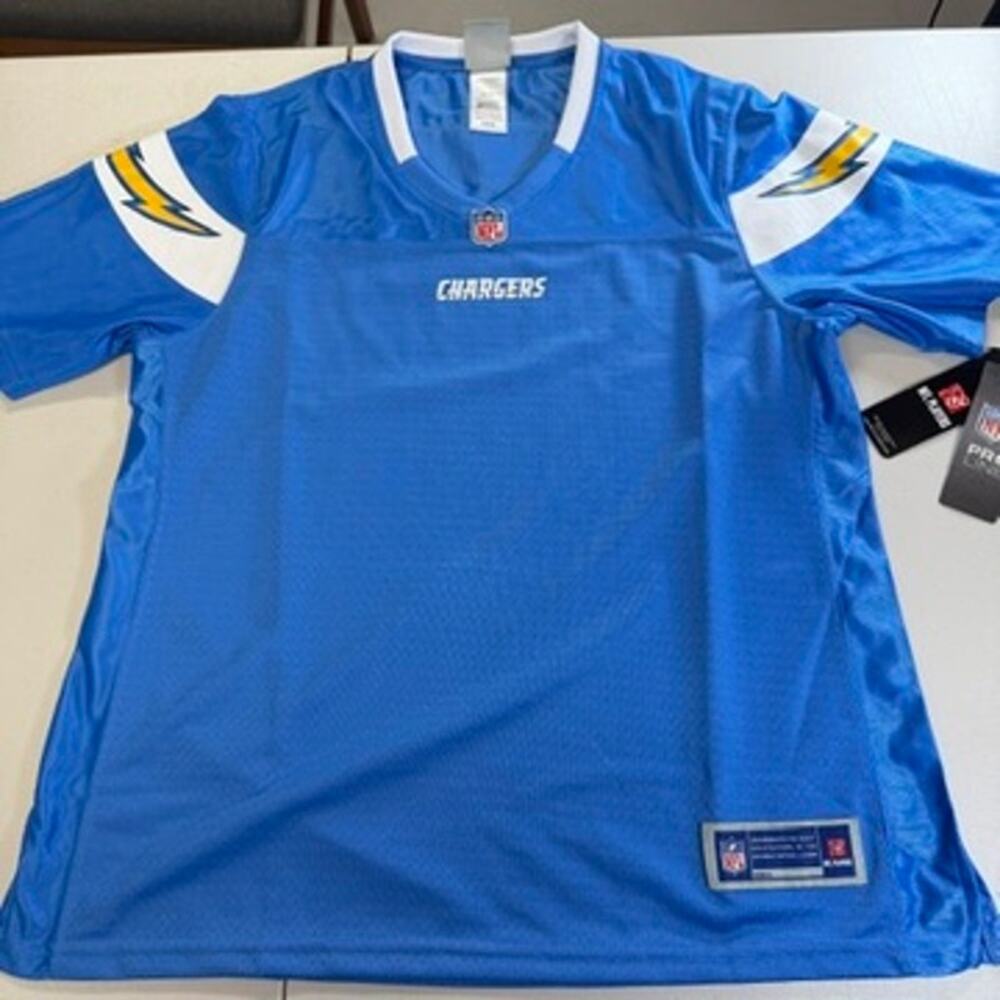 Los Angeles Chargers NFL Pro Line Women's Alternate Blank Jersey Large NWT